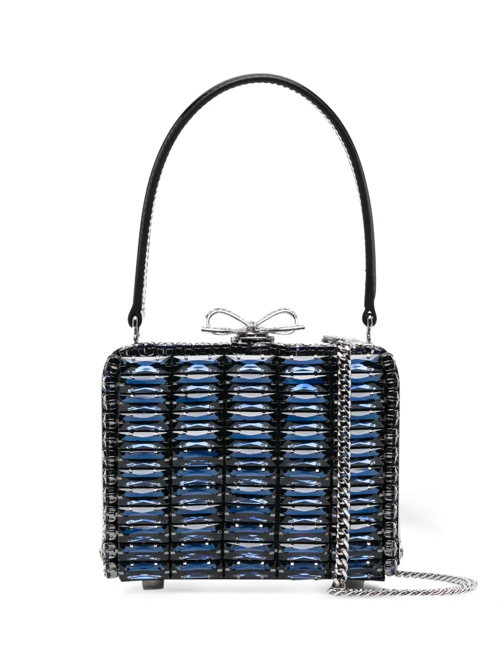 Self-Portrait crystal-embellished top-handle mini bag | azul | Image 1