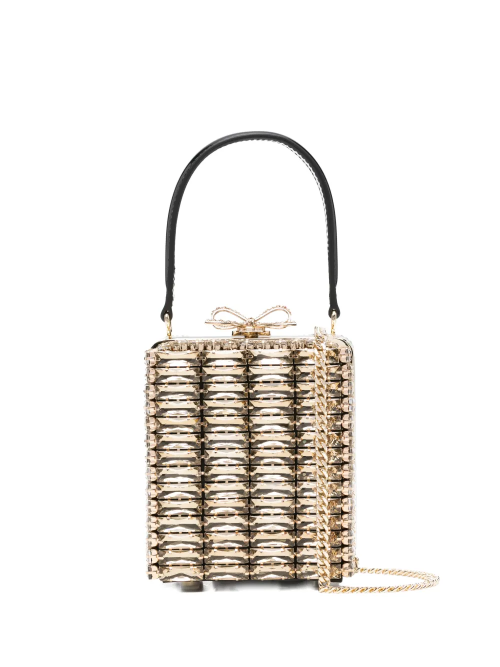 Self-Portrait crystal-embellished top-handle mini bag | dorado | Image 1