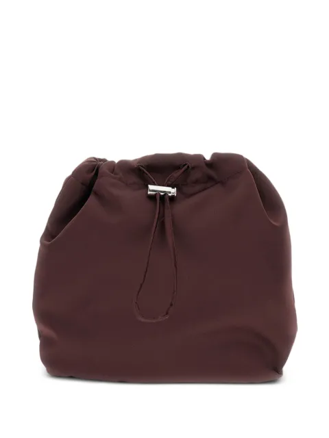Plan C drawstring-fastening clutch bag