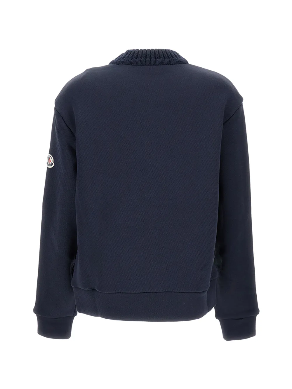 Moncler Sweater met borduurwerk en geribbelde manchetten Blauw