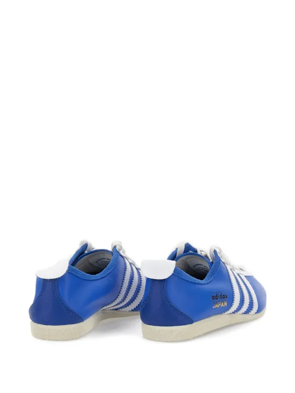 Adidas Japan Leather three-stripe Sneakers Blue FARFETCH