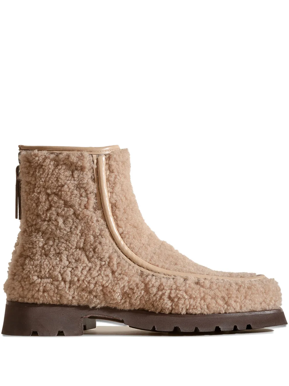 Hereu Armenta shearling zip boots Brown