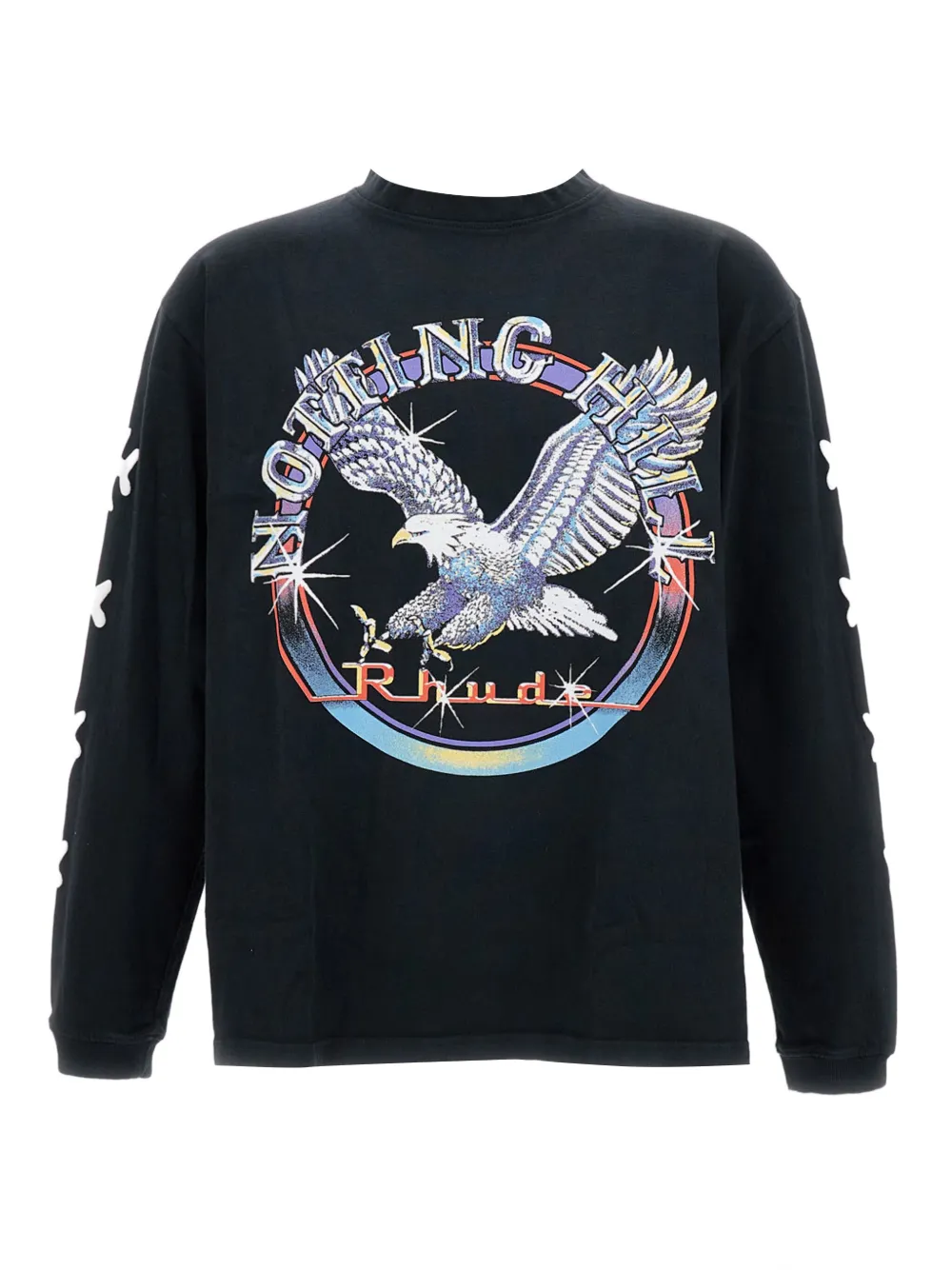 eagle-print ribbed sweatshirt