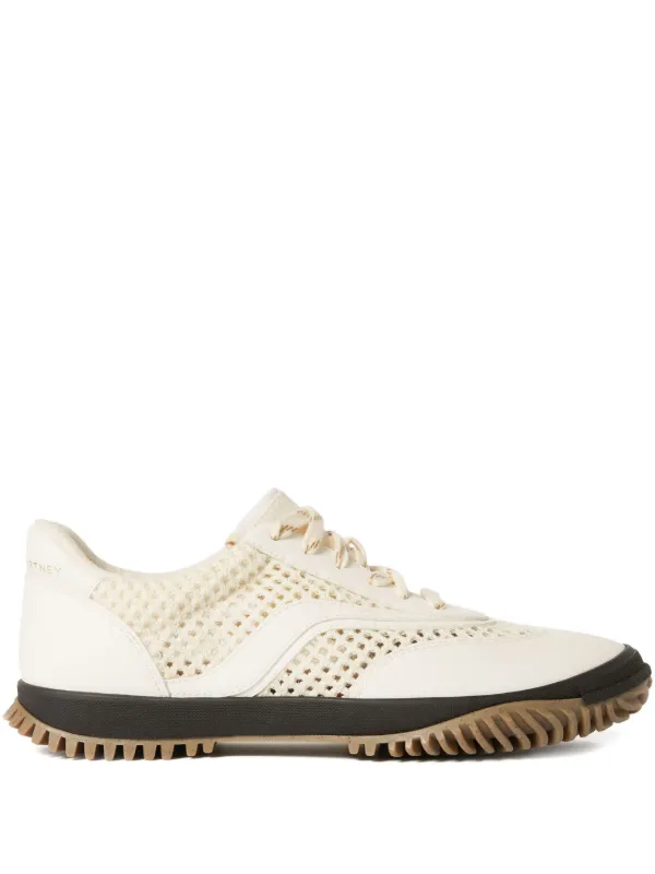 Stella McCartney S-wave Sport Lace-up Mesh Sneakers in White