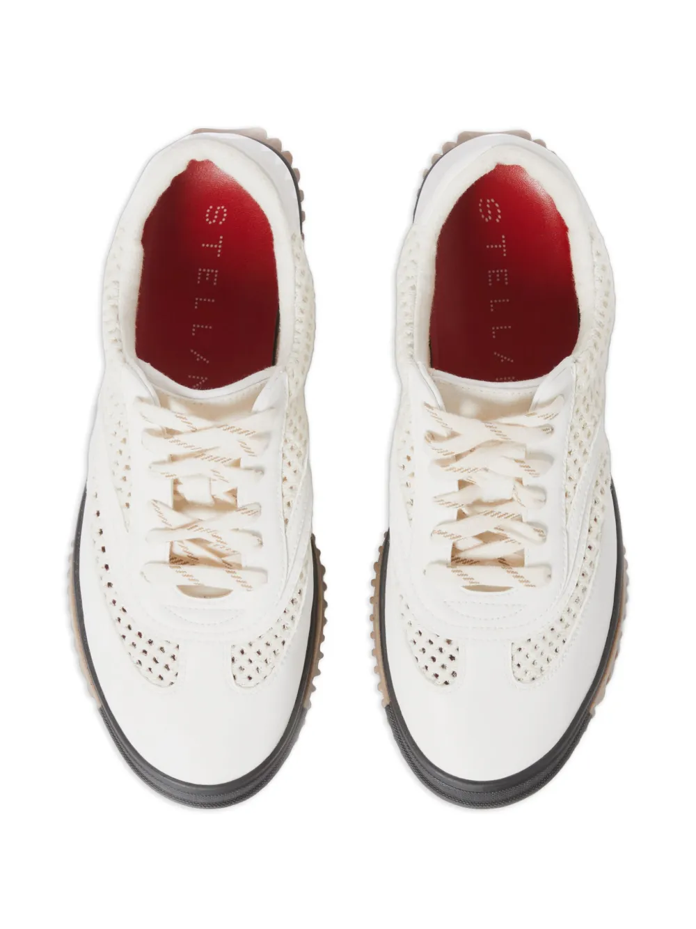 Stella McCartney S-Wave Sport lace-up mesh sneakers White