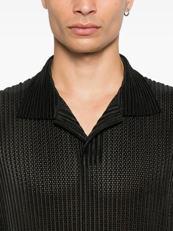 Homme Plissé Issey Miyake ノースリーブ ポロシャツ | ブラック