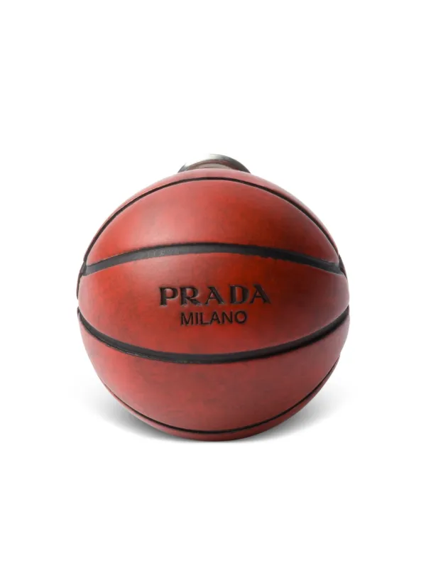 Prada Basketball Clip Earrings Brown FARFETCH PL
