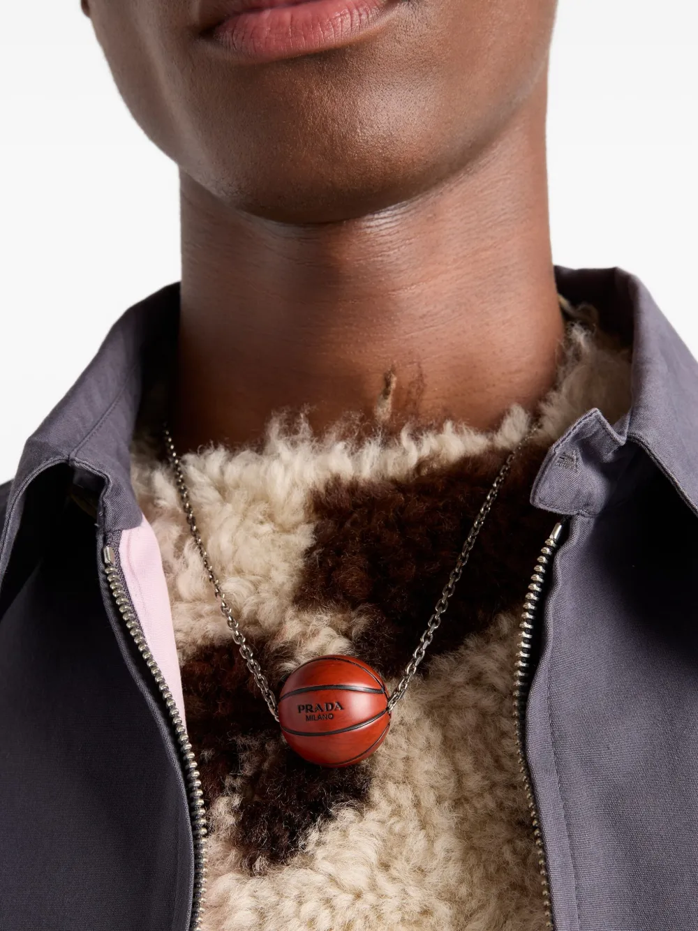 Prada basketball-pendant necklace | Image 2