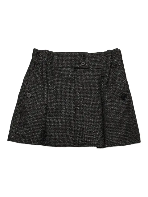 Prada check-pattern wool mini skirt
