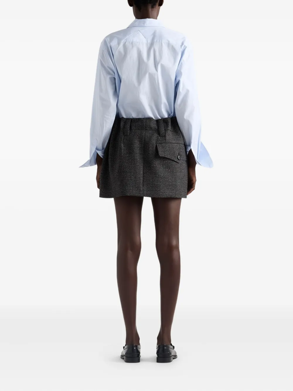 Prada Blouse met veters Blauw