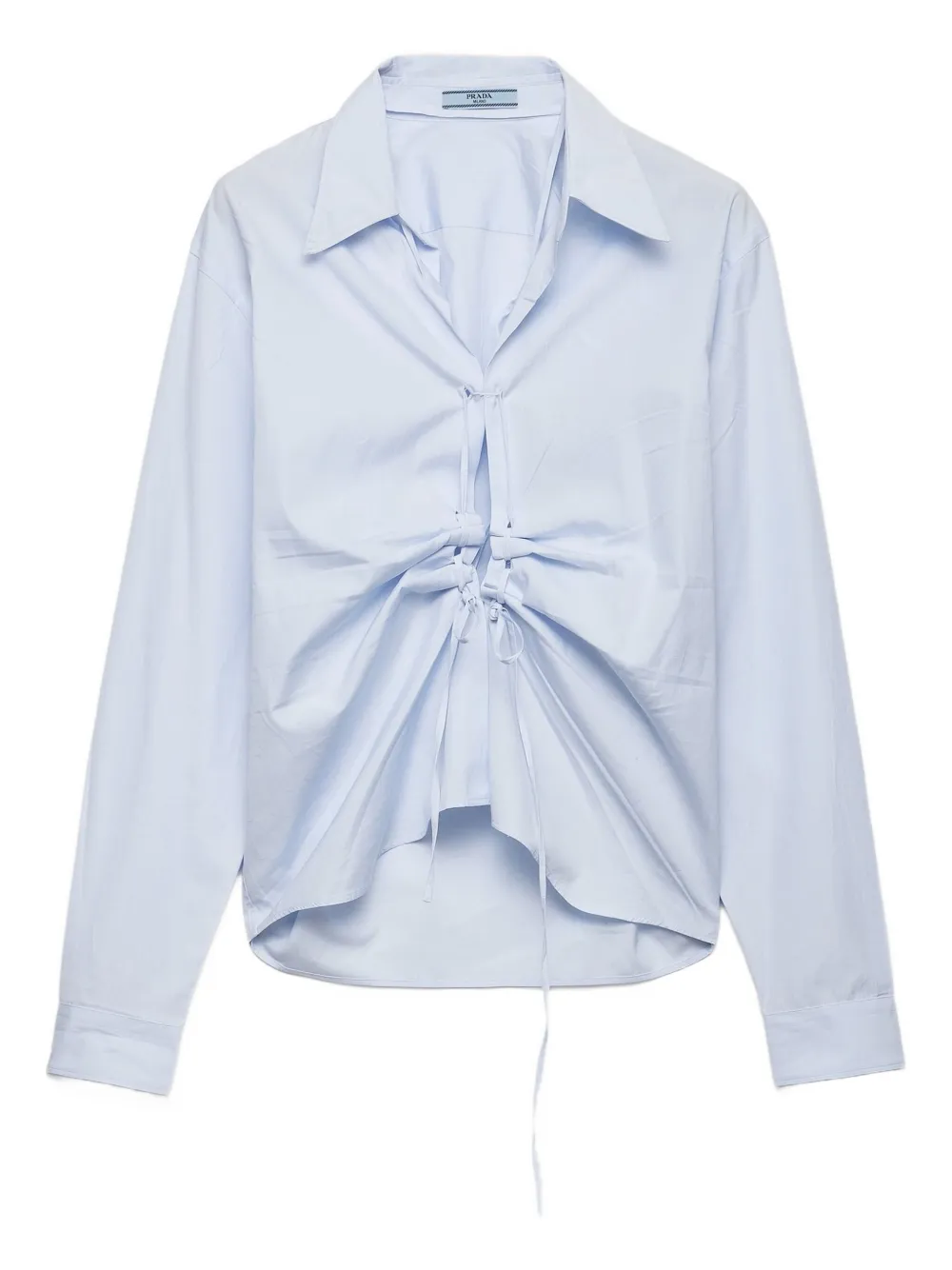 Prada Blouse met veters Blauw