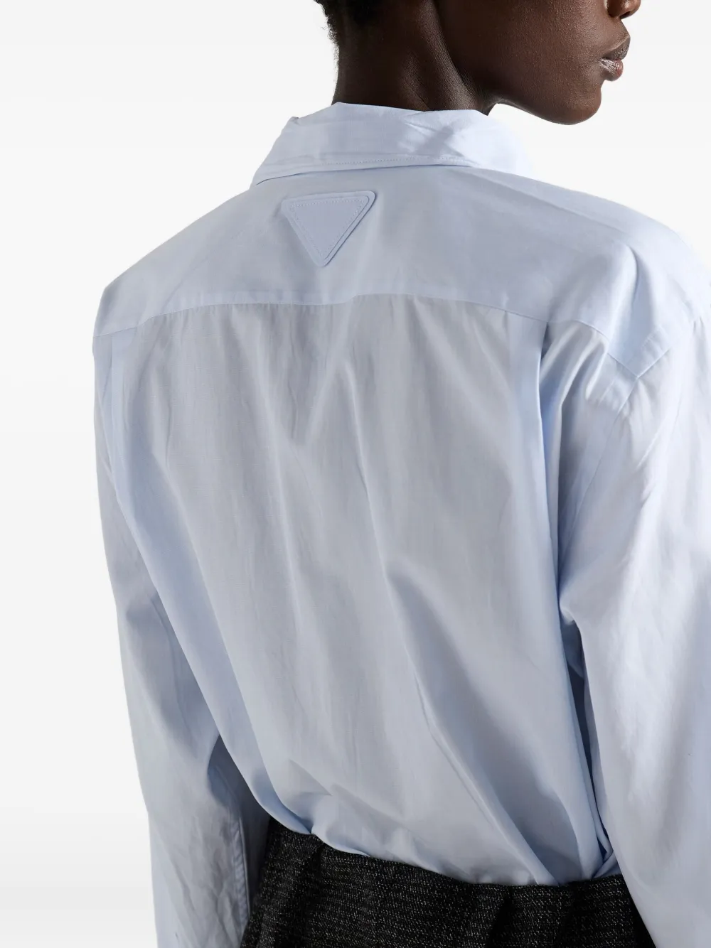 Prada Blouse met veters Blauw