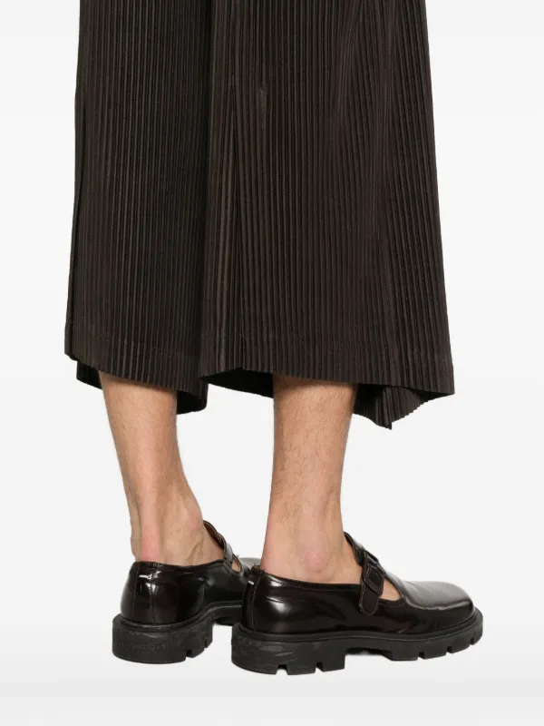 Homme Plissé Issey Miyake プリーツ パンツ | ブラウン | FARFETCH JP