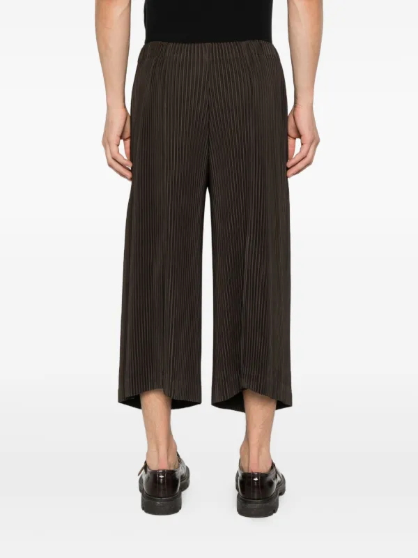 Homme Plissé Issey Miyake プリーツ パンツ | ブラウン | FARFETCH JP