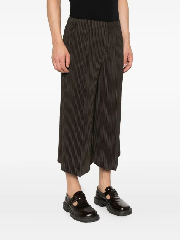 Homme Plissé Issey Miyake プリーツ パンツ | ブラウン | FARFETCH JP