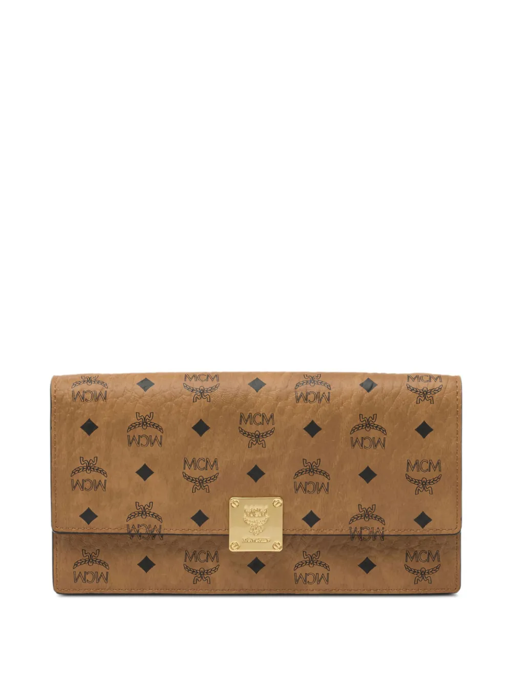monogram-pattern clutch bag