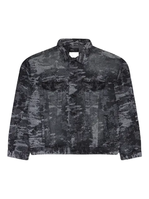 Purple Brand STADIUM "black" jacquard denim jacket