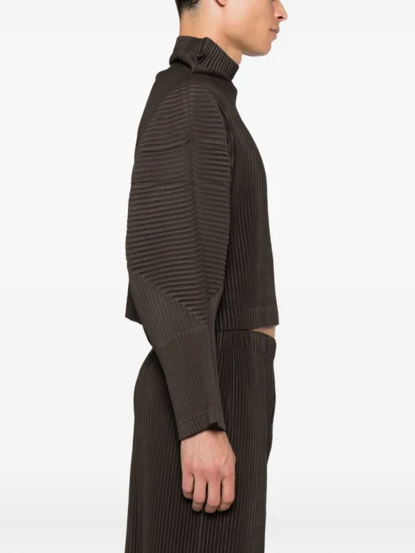 Homme Plissé Issey Miyake Mc June Pleated high-neck T-shirt 