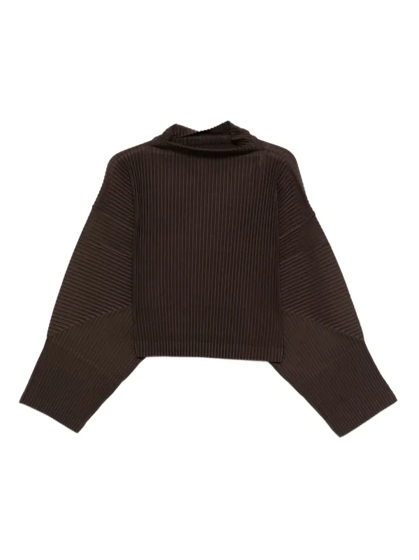 Homme Plissé Issey Miyake Mc June ハイネック Tシャツ | ブラウン 