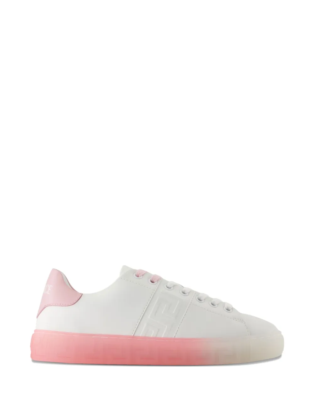 Versace embossed-logo gradient sole sneakers White