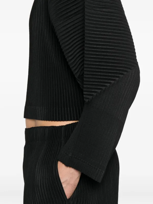 Homme Plissé Issey Miyake Mc June Pleated high-neck T-shirt 