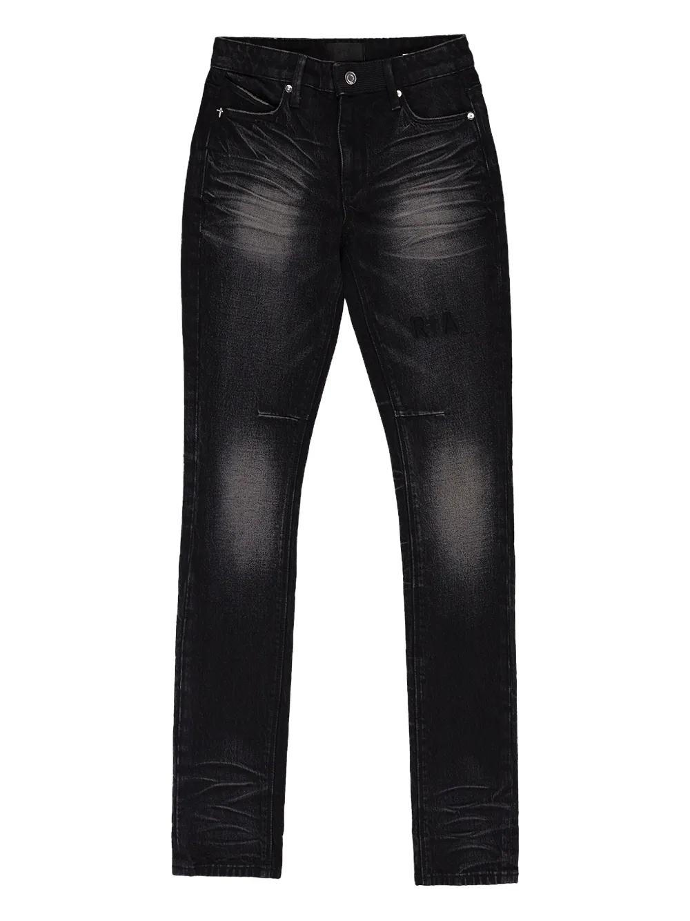 RTA Gerafelde bootcut jeans Zwart