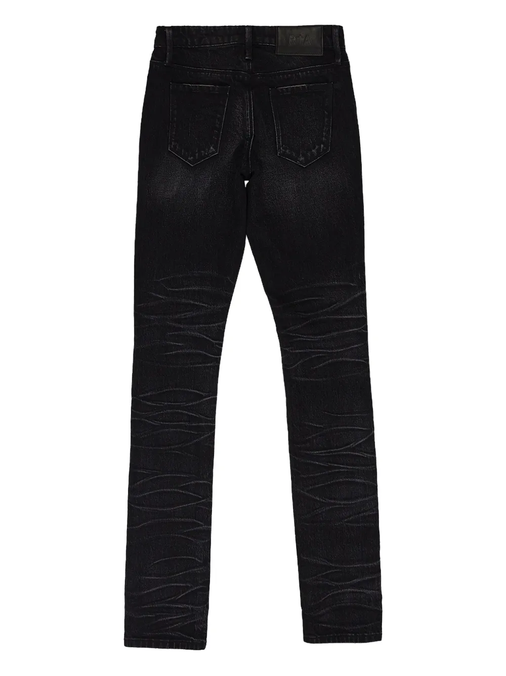 RTA Gerafelde bootcut jeans - Zwart
