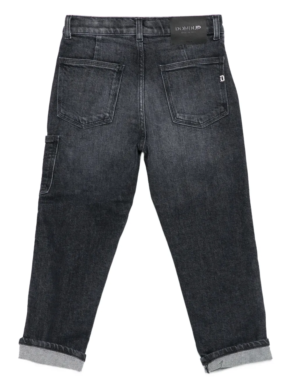 DONDUP KIDS patch-pocket denim trousers Zwart