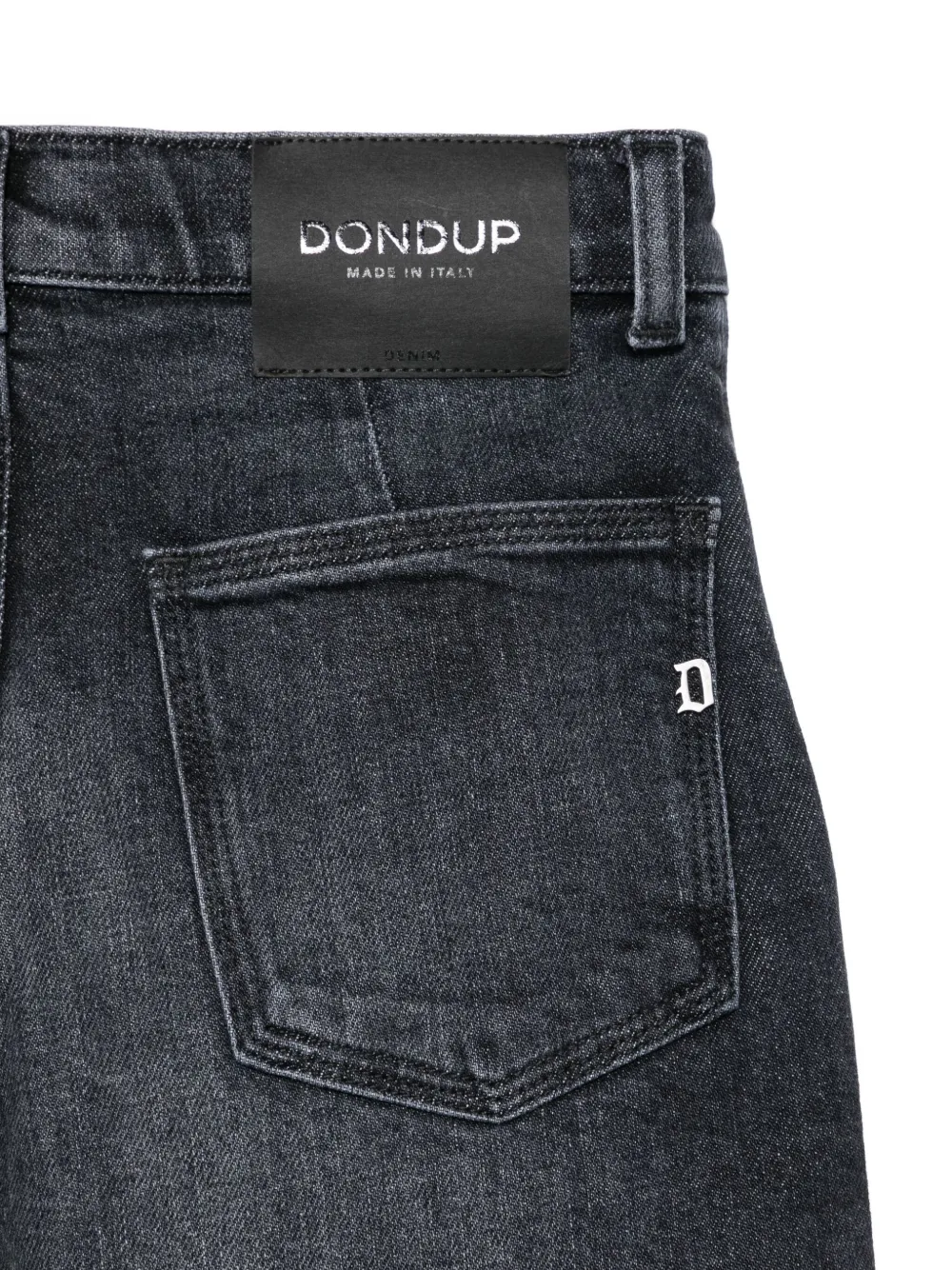 DONDUP KIDS patch-pocket denim trousers Zwart