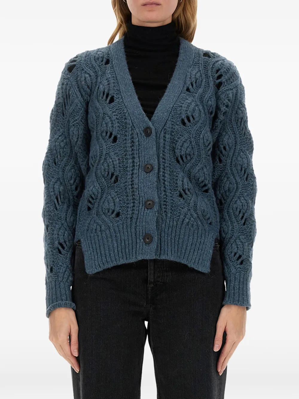 MILA SCHON Cardigan con scollo a V - Blu