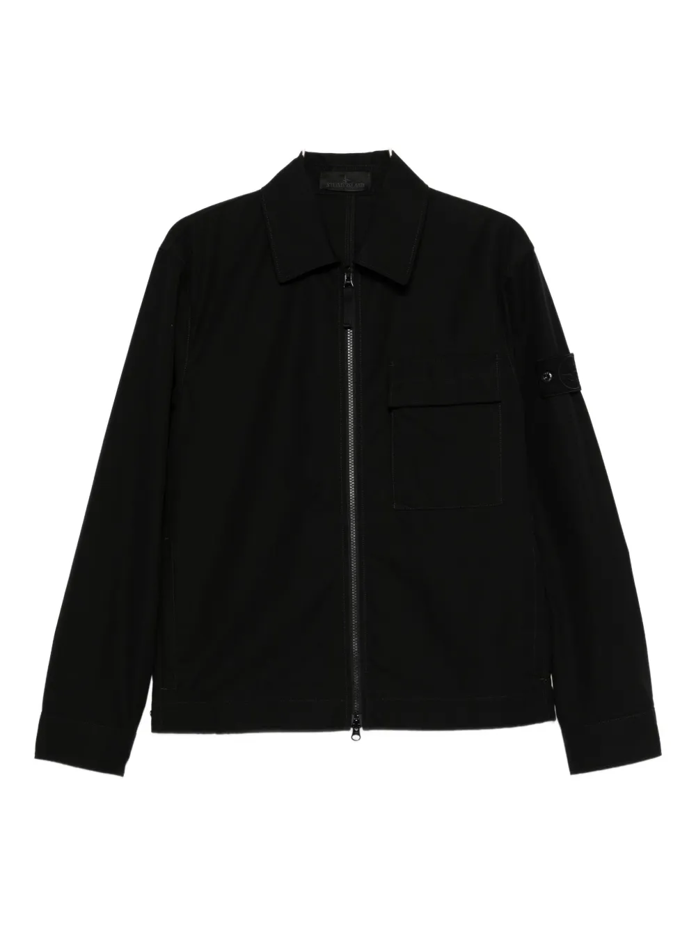 Stone Island Zip-fastening Jacket In Black