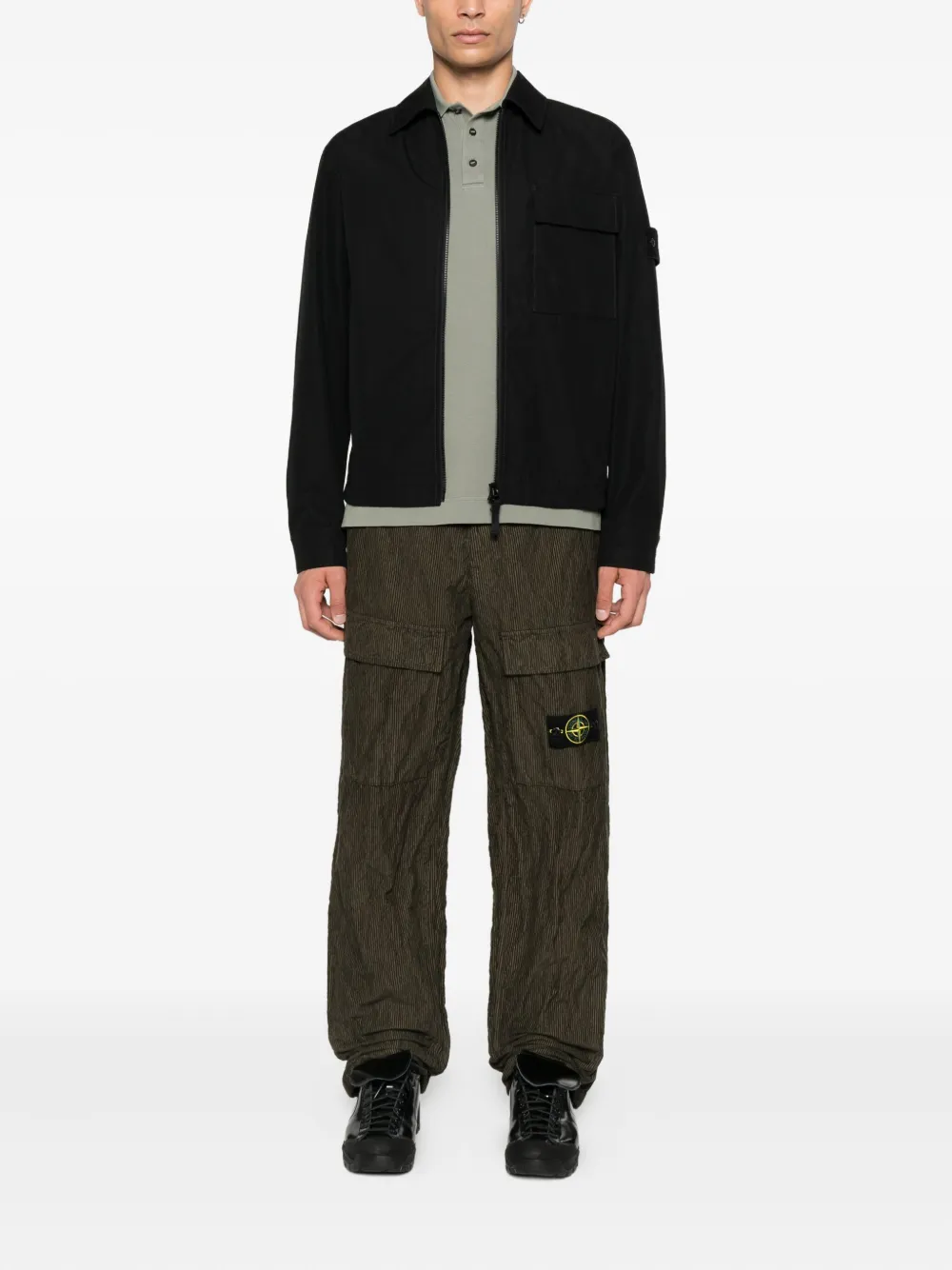Stone Island Jack met ritssluiting Zwart