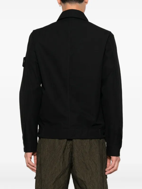 Stone Island ジップアップ ジャケット | ブラック | FARFETCH JP