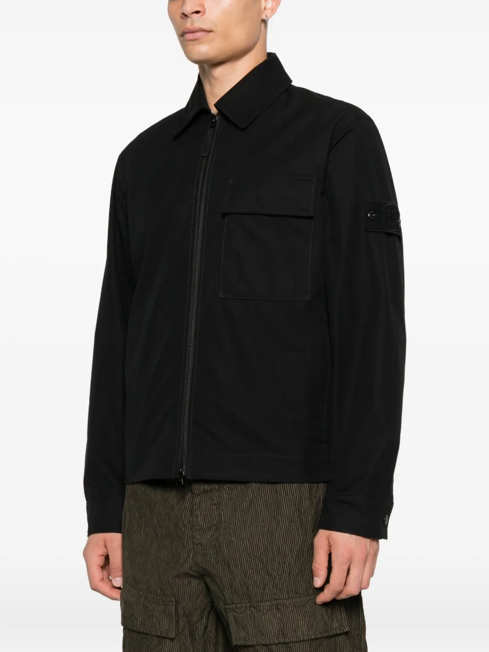 Stone Island Jack met ritssluiting Zwart