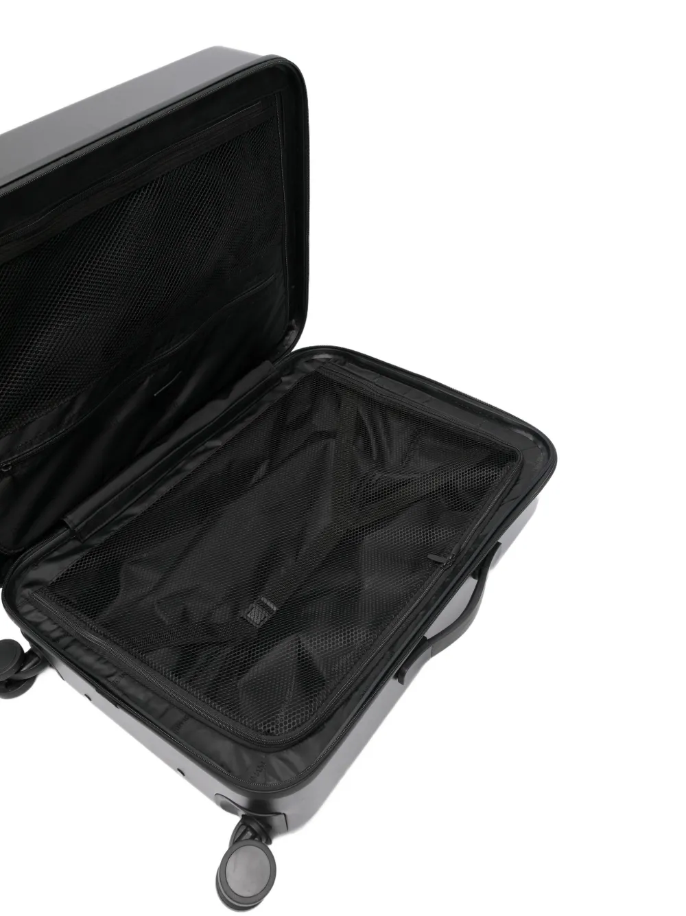 Emporio Armani logo-embossed wheeled holdall Zwart