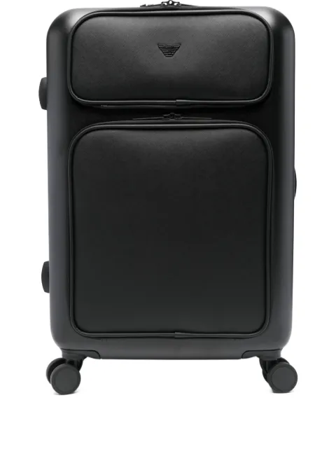 Emporio Armani logo-embossed wheeled holdall