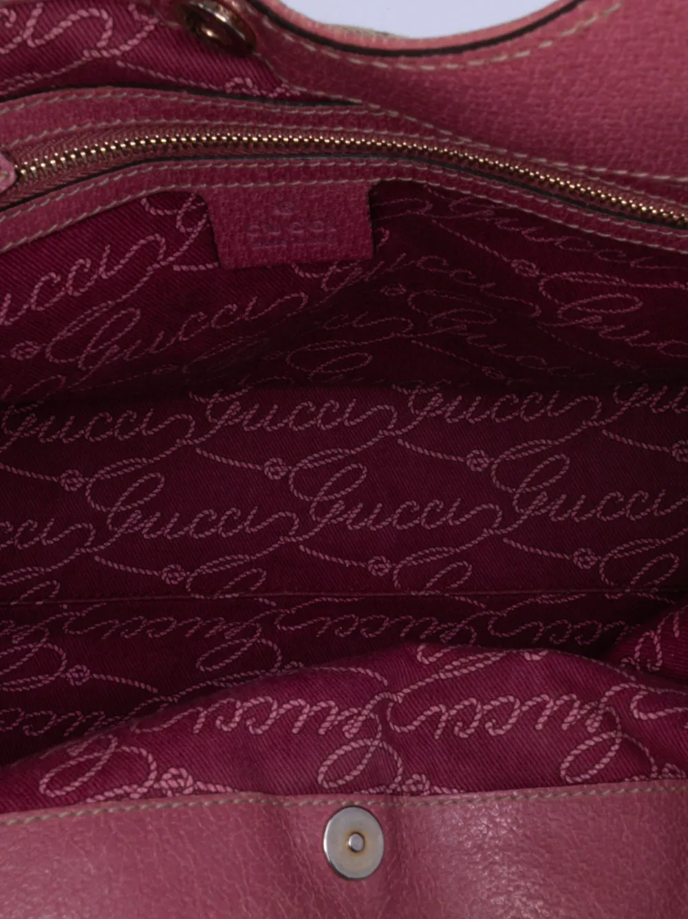 Pre-owned Gucci 2000-2015 Medium Gg Canvas Charmy Shoulder Bag In Brown