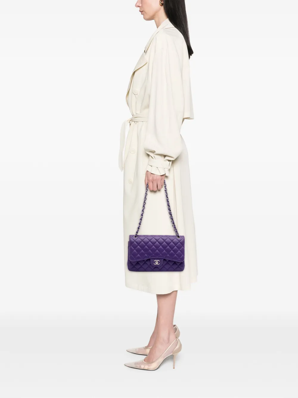 CHANEL Pre-Owned 2015-2016 Jumbo Classic Lambskin Double Flap shoulder bag | Pre-Owned | Image 2