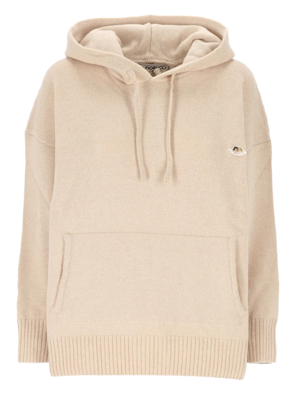 angel-embroidered hoodie