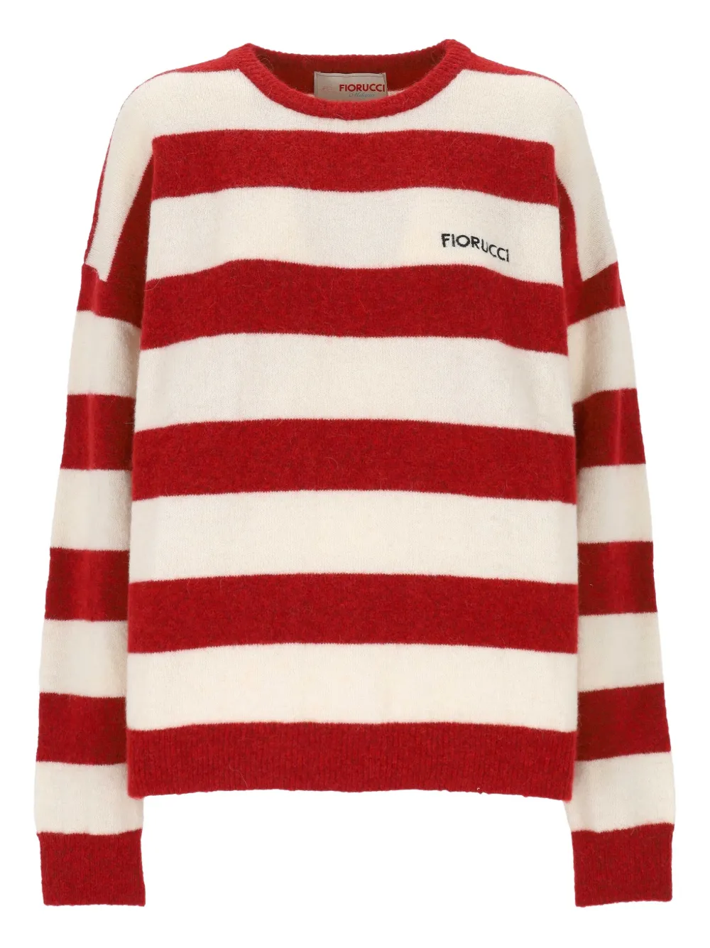Fiorucci striped crew-neck sweater Wit