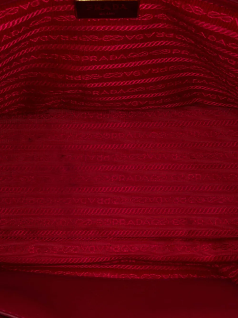 Pre-owned Prada 2000-2025 Small Saffiano Lux Galleria Double Zip Satchel In Red