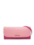 Miu Miu Pre-Owned 2010 Bicolor Goatskin Madras Wallet on Chain crossbody bag - Pink