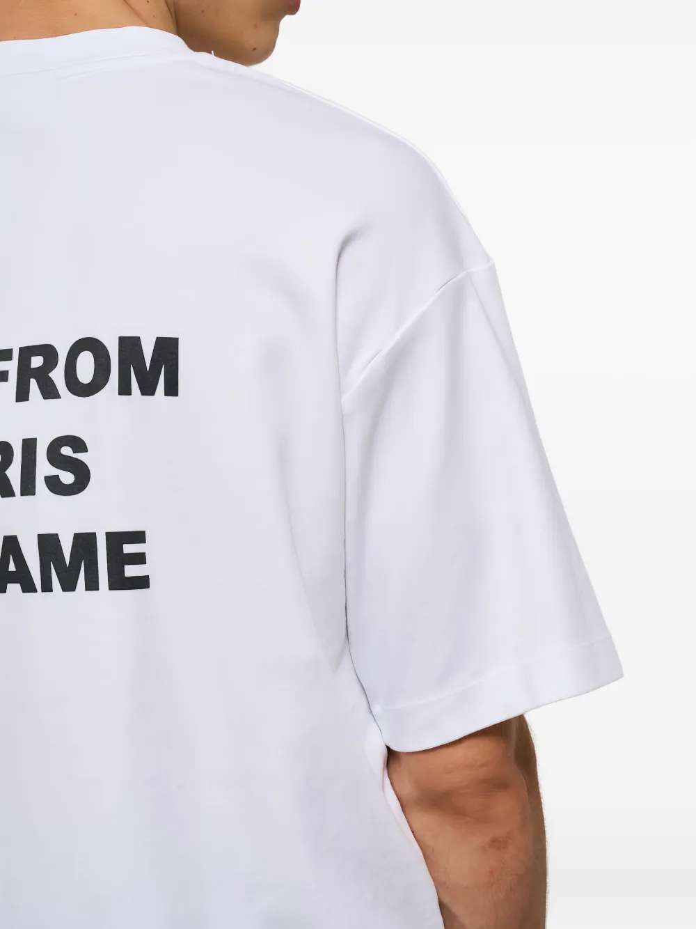 Drôle De Monsieur slogan-print T-shirt Wit
