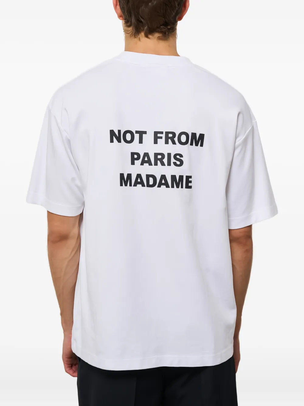 Drôle De Monsieur slogan-print T-shirt Wit