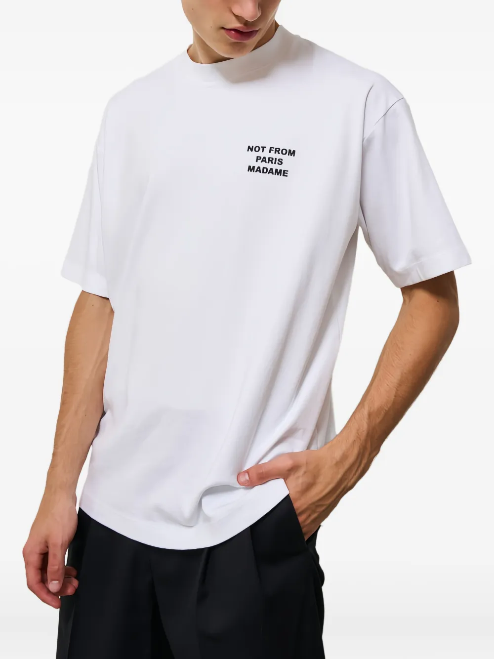 Drôle De Monsieur slogan-print T-shirt - Wit