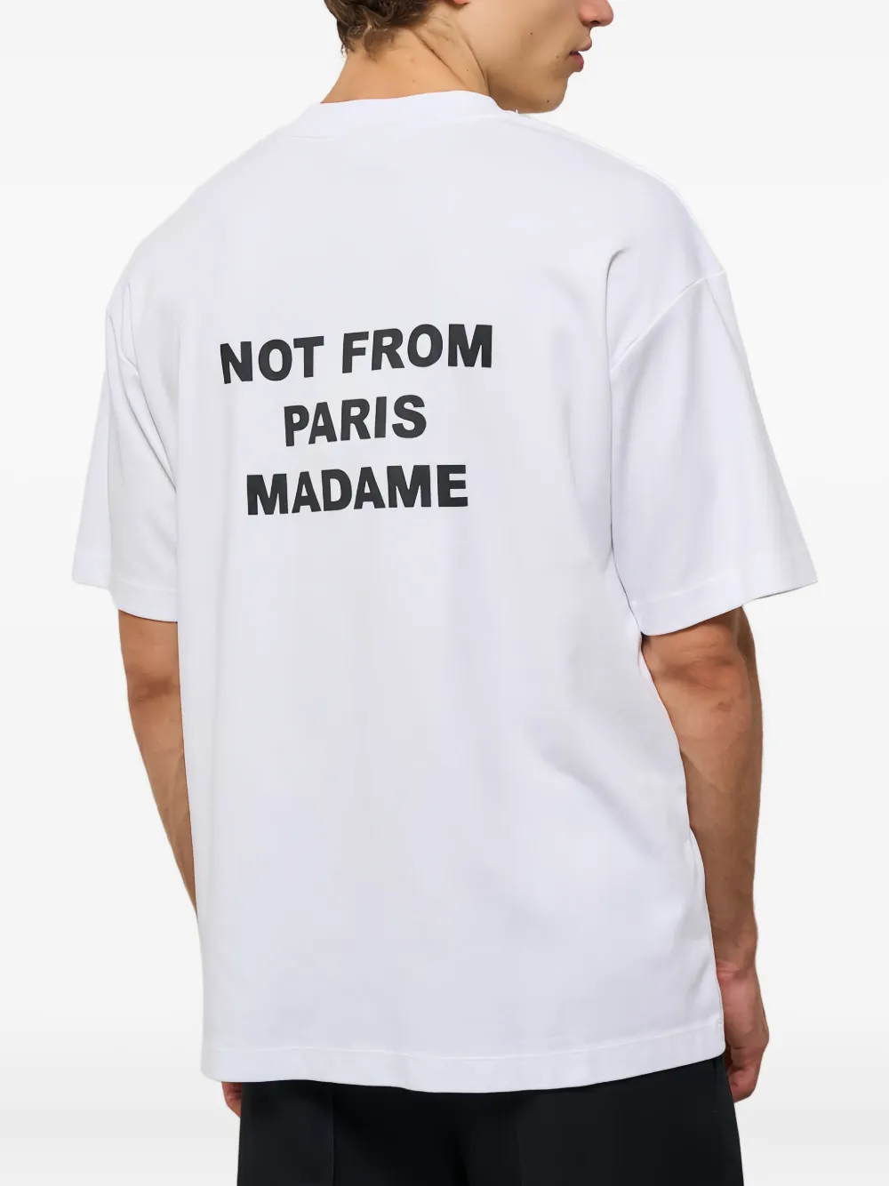 Drôle De Monsieur slogan-print T-shirt Wit
