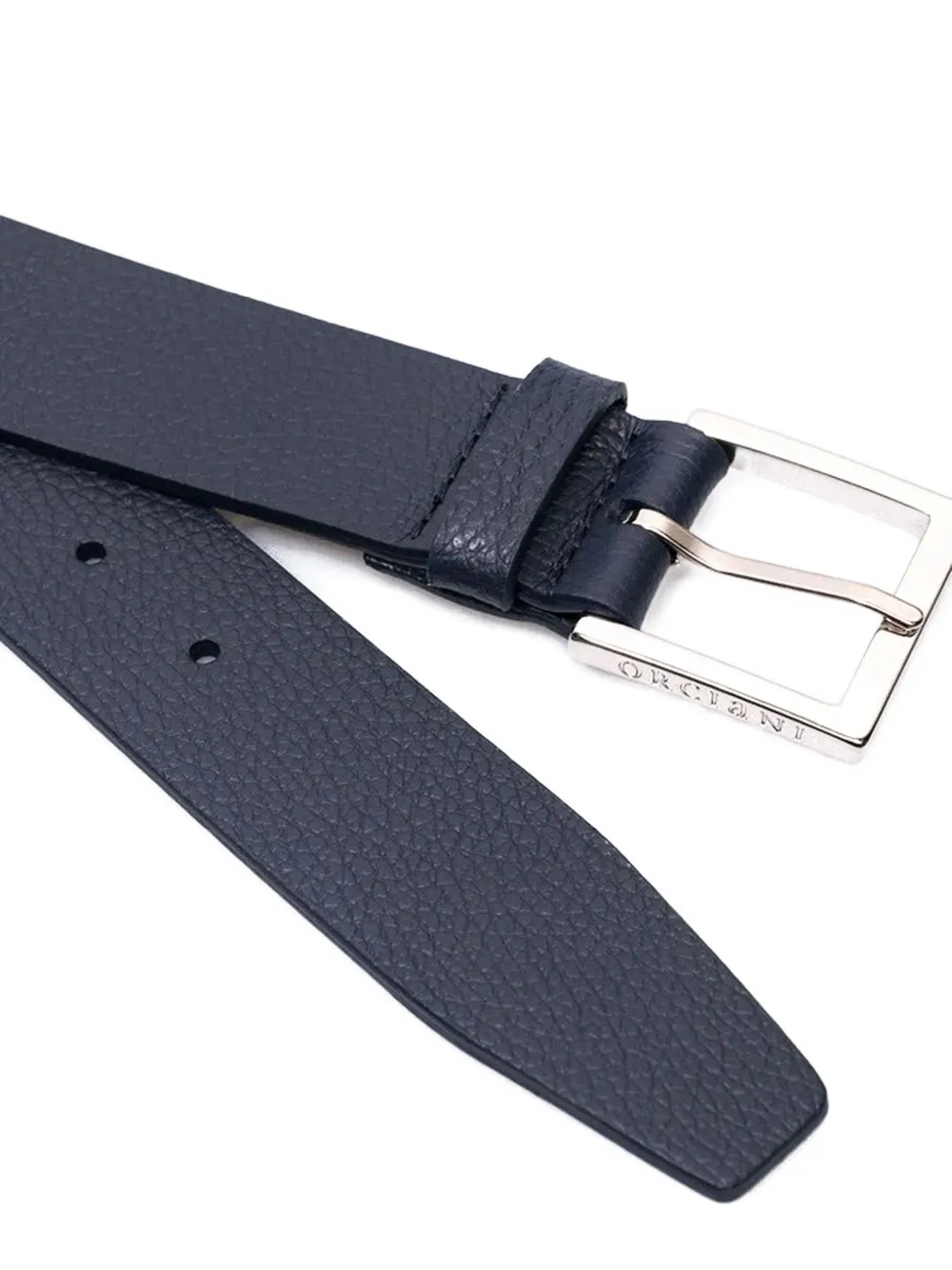 Orciani leather buckle belt - Blauw