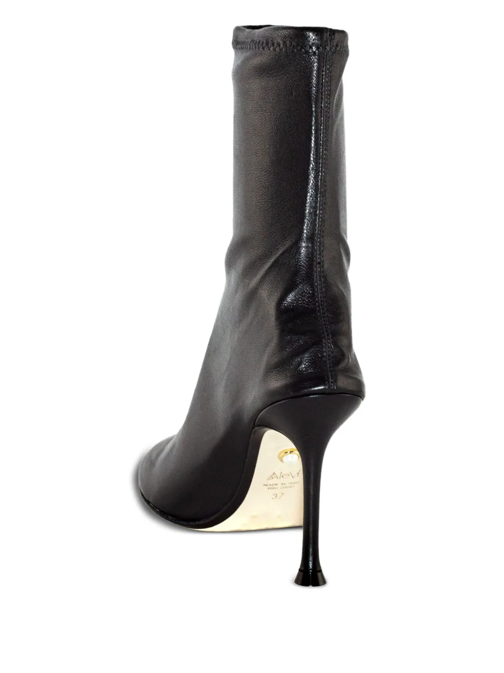 Alevì 80mm slip-on leather boots Black