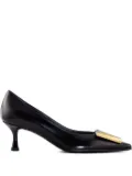 Roberto Festa 45mm leather square-toe pumps - Black