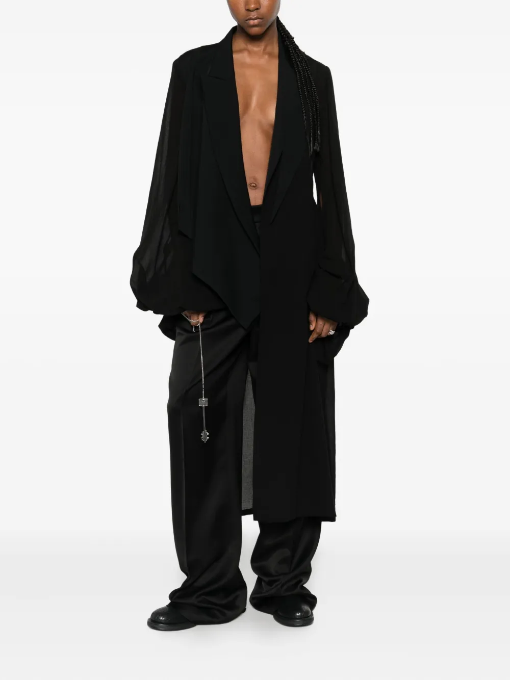 Yohji Yamamoto balloon-sleeve wrap jacket | Oversized Jackets | Image 2
